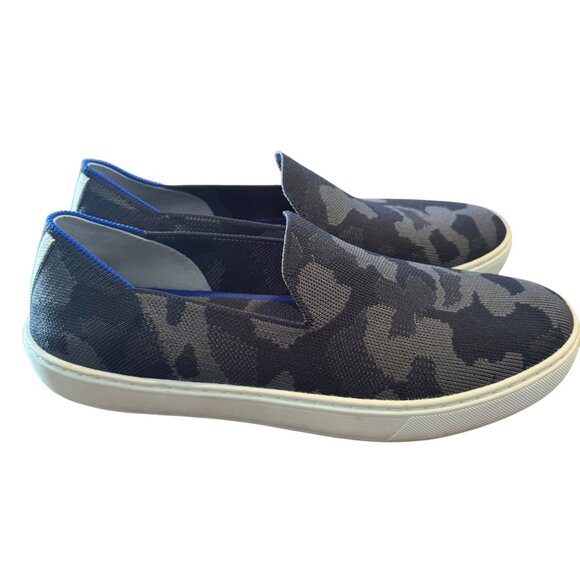 Rothy's Women's Camo Slip-On Sneakers Size 10 Gray & Black Recycled Materials - Picture 1 of 13